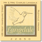Name Doodles - Square Address Labels/Stickers (Mina Yellow)